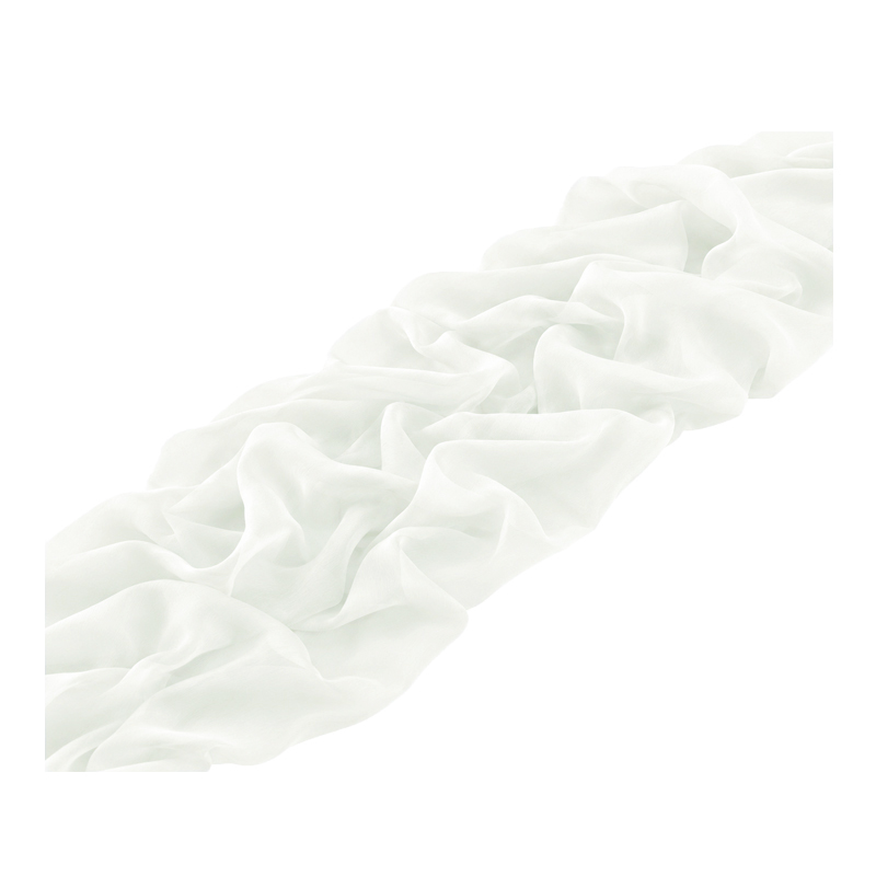 Tischläufer Chiffon 300 x 80 cm in weiss | mieten für Hochzeit Event Geburtstag