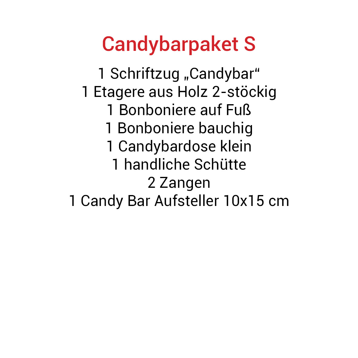 Candybarpaket S mieten Hochzeit und Event