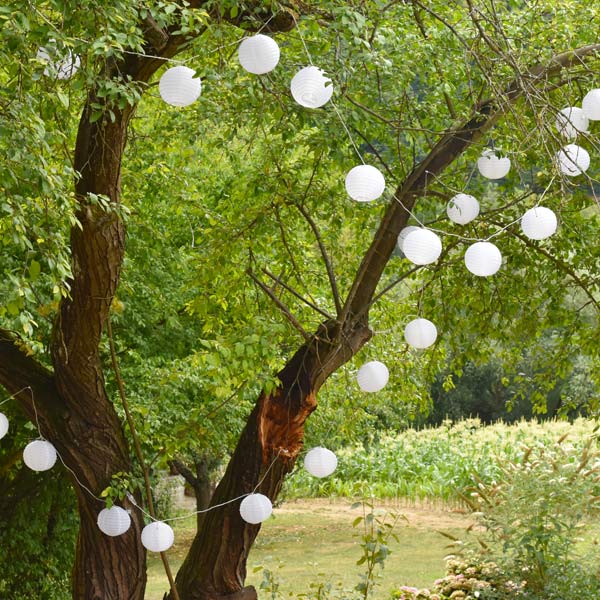LED Lichterkette Lampions mieten Hochzeit, Deko, Veranstaltung, Fest, Baumdeko