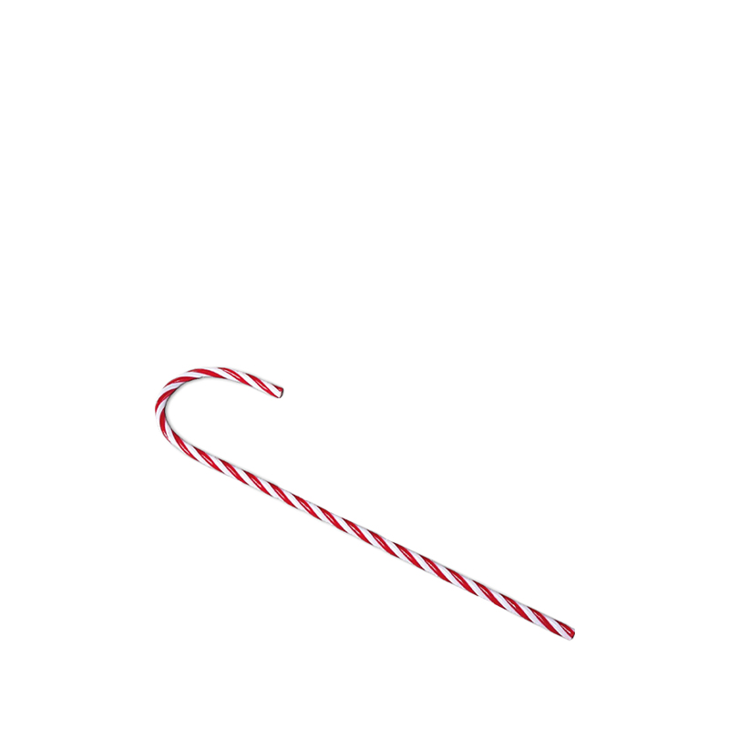 Zuckerstange | Kunststoff rot-weiss | 30cm | Verleih Winterfeier, Weihnachtsfeier [mieten]