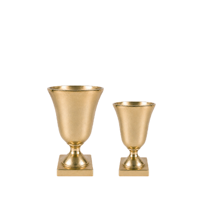 Pokalvase Vase Salerno gold Tischdeko Hochzeit, Feier mieten Verleih