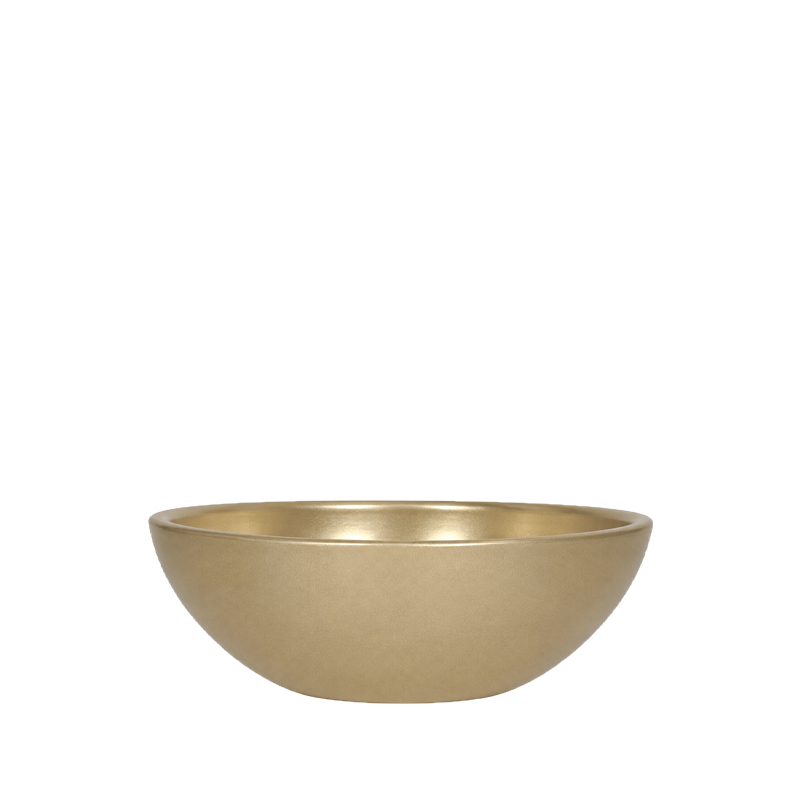 Schale flach Steckschale Keramik gold Tischdeko Hochzeit Feier Event