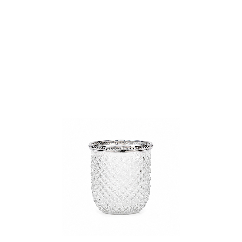 Vase mit Silberrand mieten für Hochzeiten und Events
