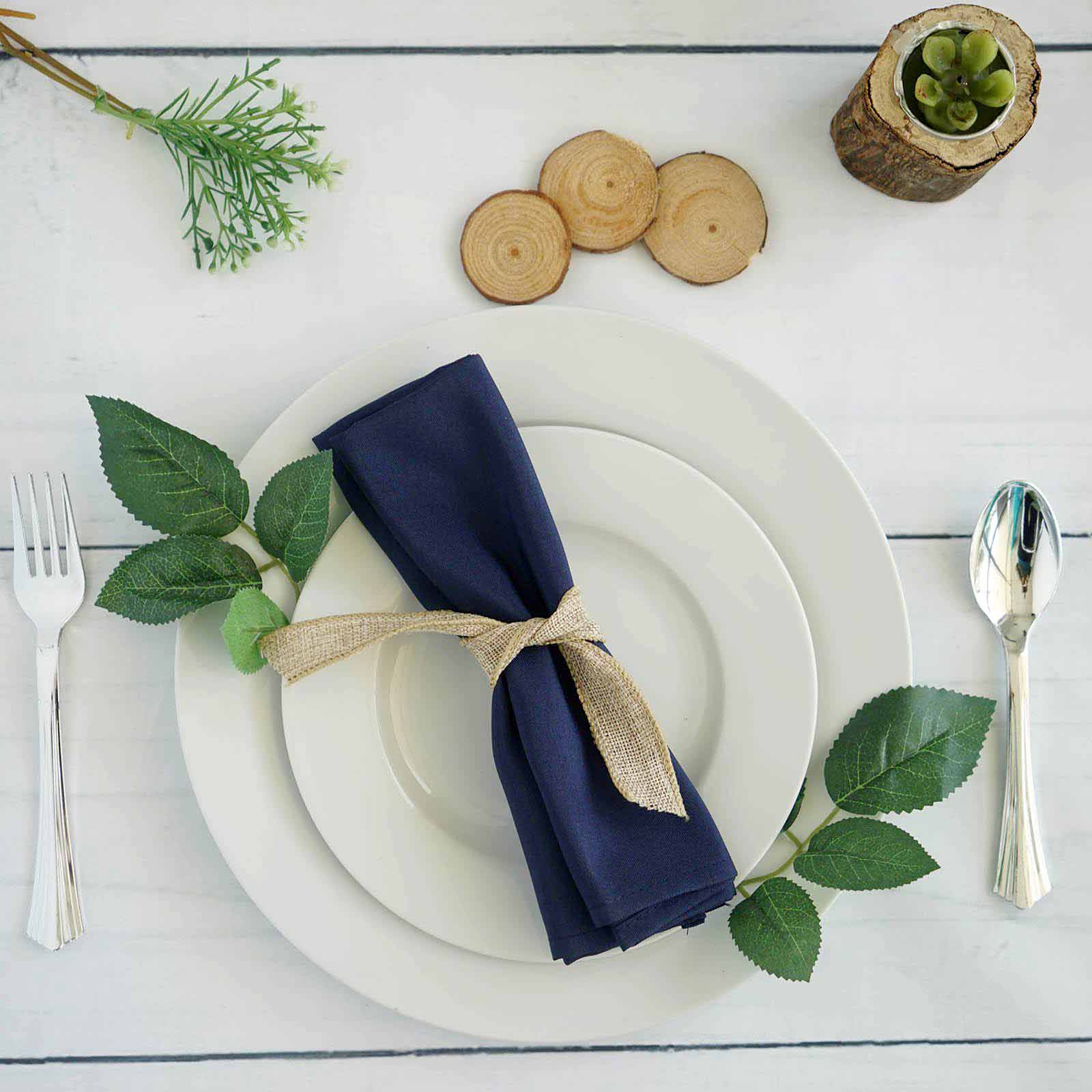 Serviette Polyester navy blue dunkelblau mieten | Verleih Hochzeit Event_3