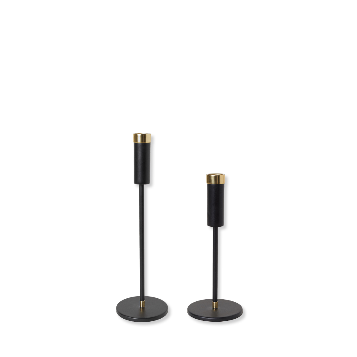 Kerzenständer | Kerzenleuchter | Kerzenhalter 1-arm schwarz-gold Hochzeit Feier mieten