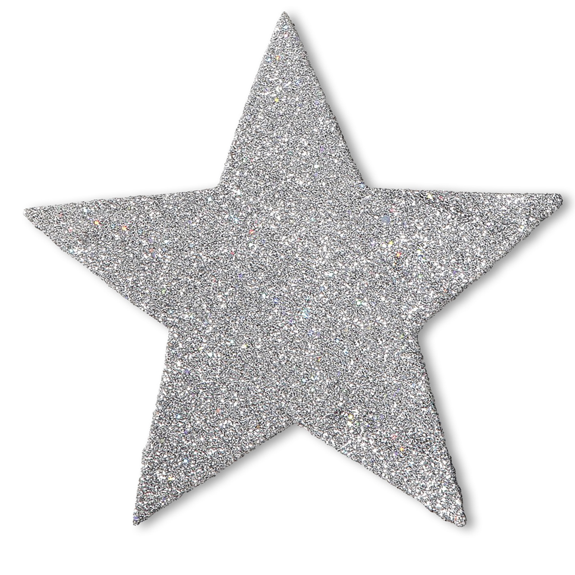 Stern silber | 15cm | zum Hängen | Verleih Dekoration Weihnachtsfeier | Tannenbaum [mieten]