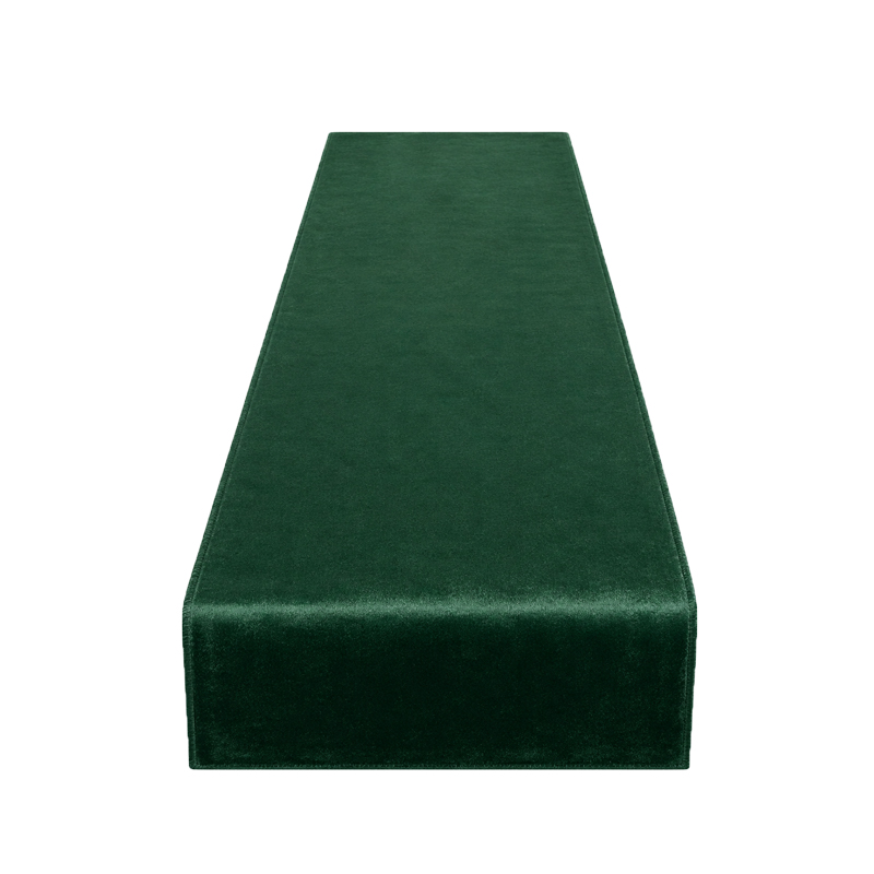 Tischläufer Samt 275 x 30 cm in dunkelgrün forest green tannengrün| mieten Hochzeit Party Geburtstag Weihnachtsfeier