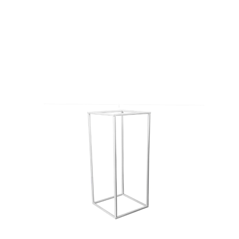 Blumenständer Metallständer Metall weiss 40cm für Tischdekoration mieten für Hochzeit und Event
