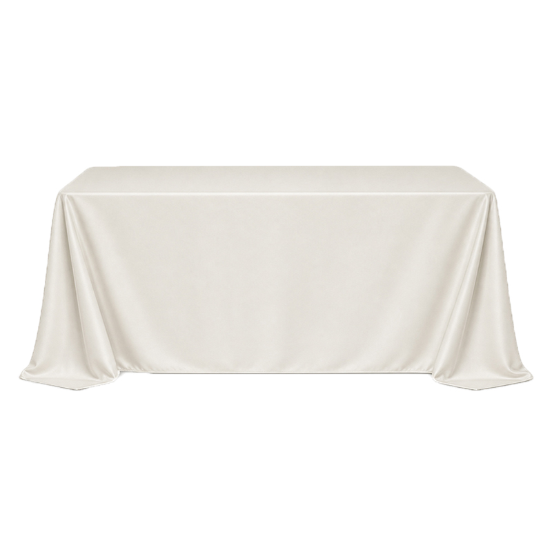 Tischdecke_Lamour_Satin_rechteckig_230x395cm_bodenlang_ivory_mieten_I_Verleih_Hochzeit_Feier_Event_Geburtstag_Catering_Firmenevent