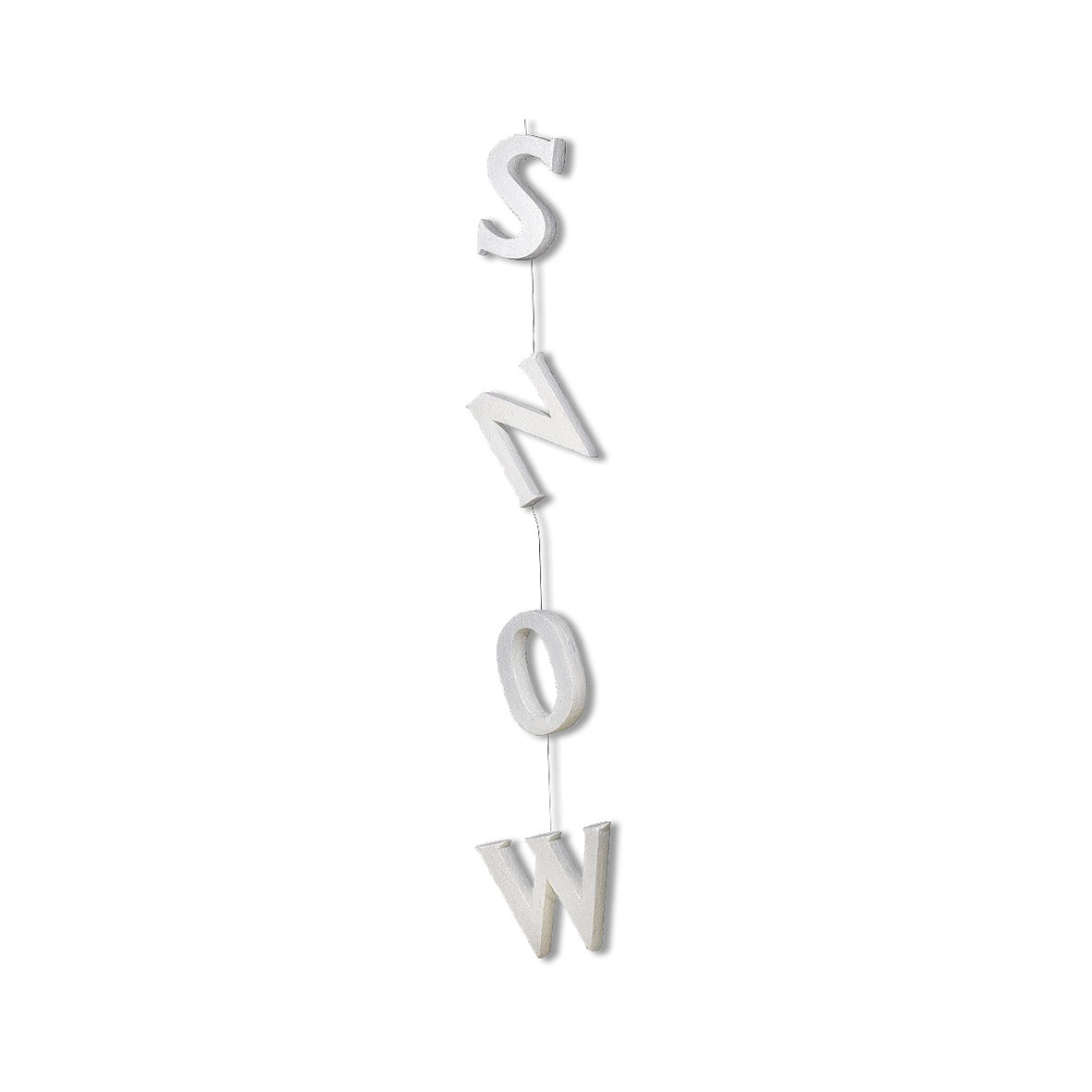 Schneegirlande "Snow" | Hartschaum weiss | 200cm | Verleih Winterfeier, Apres Ski Party, Weihnachtsfeier [mieten]