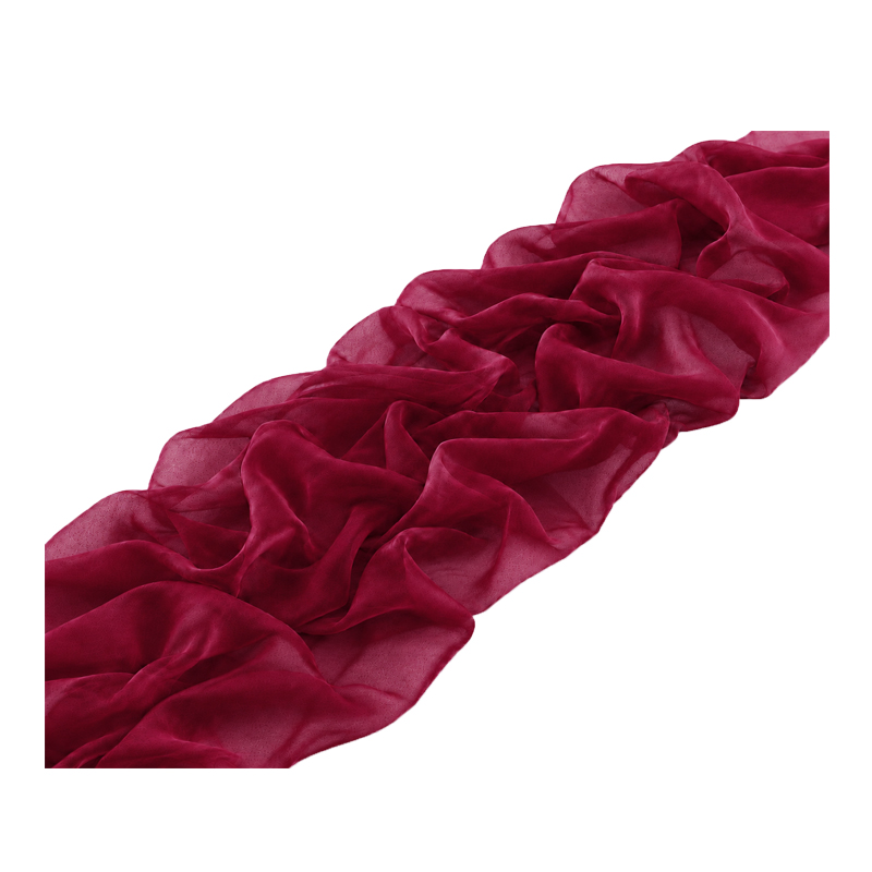 Tischläufer Chiffon 300 x 80 cm in cherry bordeaxux burgundy | mieten für Hochzeit Event Geburtstag
