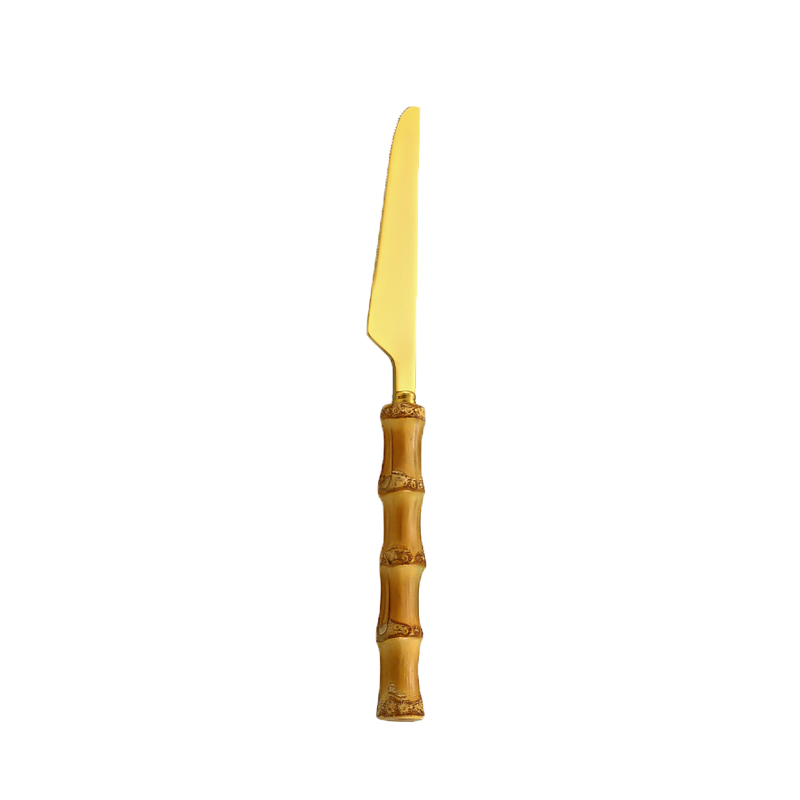 Besteck_Messer_Bambus_Griff_Bamboo_gold_mieten_Verleih_Hochzeit_Firmenfeier_Geburtstag_1