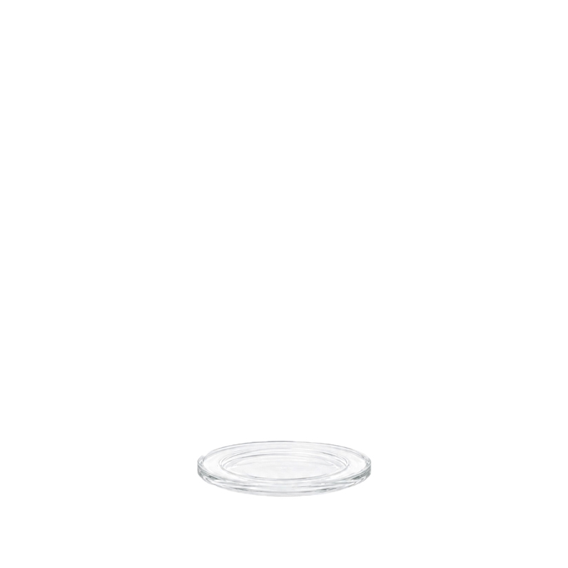 Kerzen Untersetzer Glas rund [mieten] für Hochzeit und Event