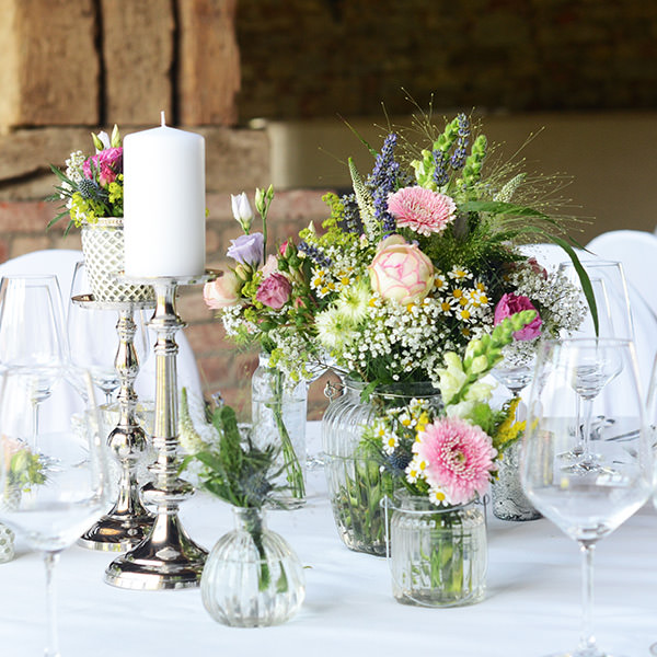 Flaschenvase Rille Biggy Vintage klar mieten Hochzeit_2