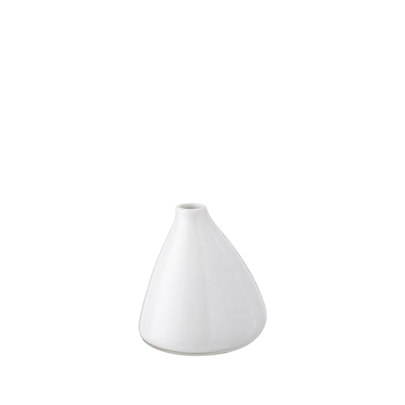Vase Tumbling Wackelvase weiss  mieten Tischdeko