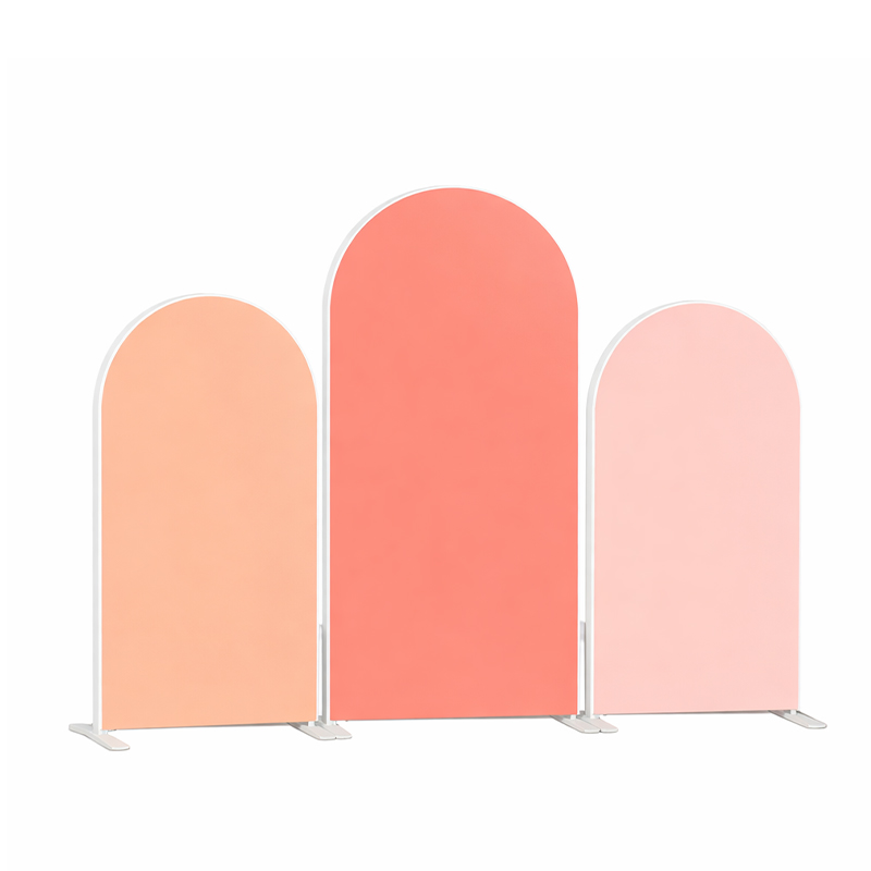 Backdrop | Traubogen | Hintergrund Rundbogen 3er Set Stretch peach-apricot-koralle-peach fuzz mieten Hochzeit, Feier, Event Verleih