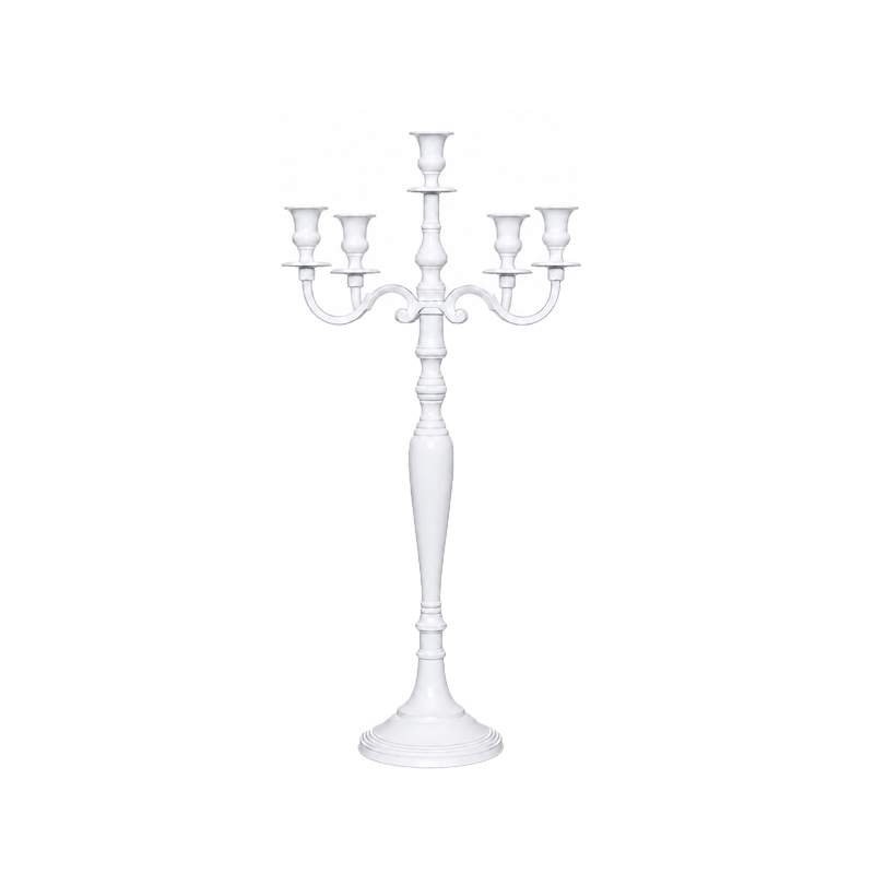 Kerzenständer | Kerzenleuchter | Kerzenhalter 5-arm weiss mieten Hochzeit, Feier, Event