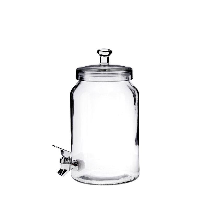 Getränkespender | Wasserspender mit Deckel, Glas klar mieten | Verleih Hochzeit, Event, Wasserbar, Aperol