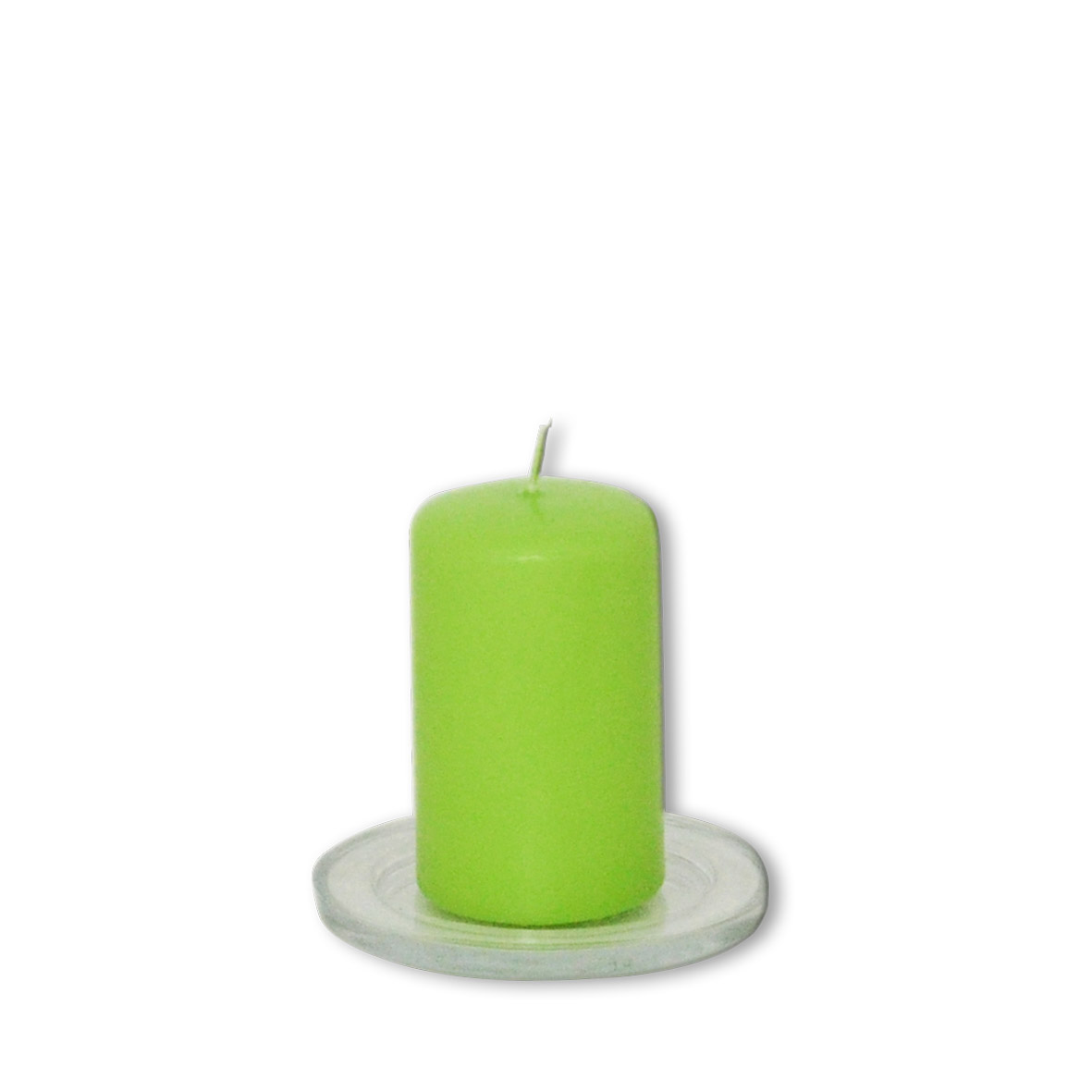 Kerzen Untersetzer Glas rund [mieten] für Hochzeit und Event