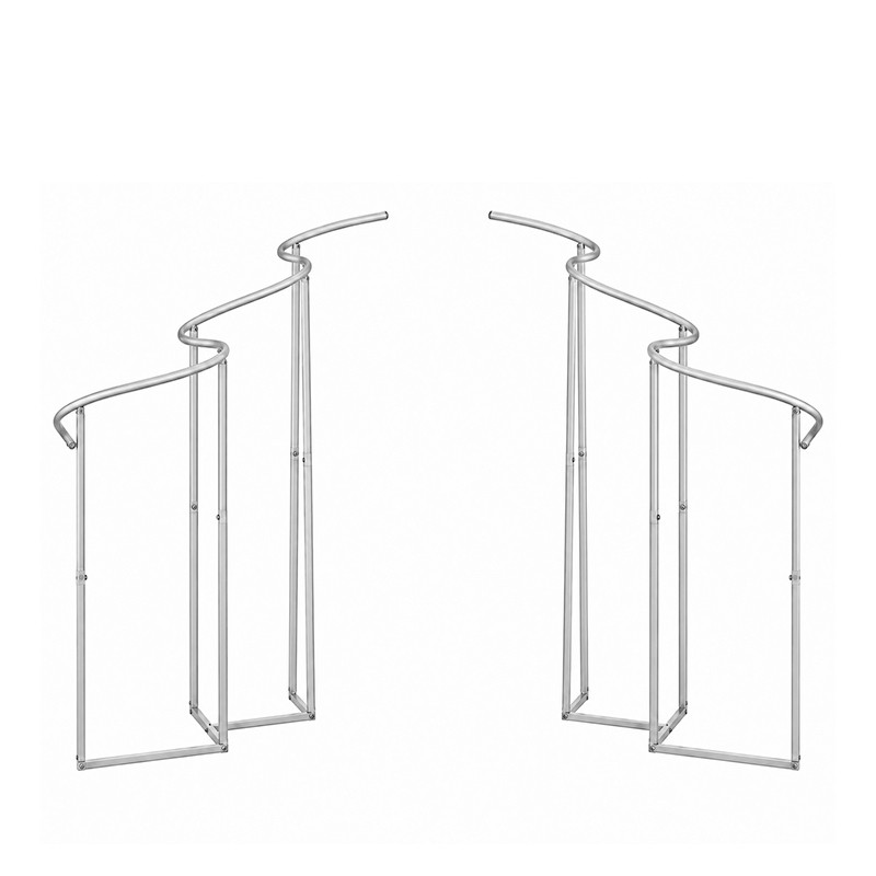 Backdrop | Traubogen Gestell S-Kurve 2-teilig aus Aluminium silber