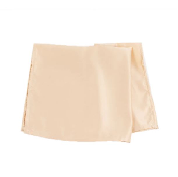Serviette Lamour Satin edel elegant beige | mieten für Hochzeit, Geburtstag, Event2