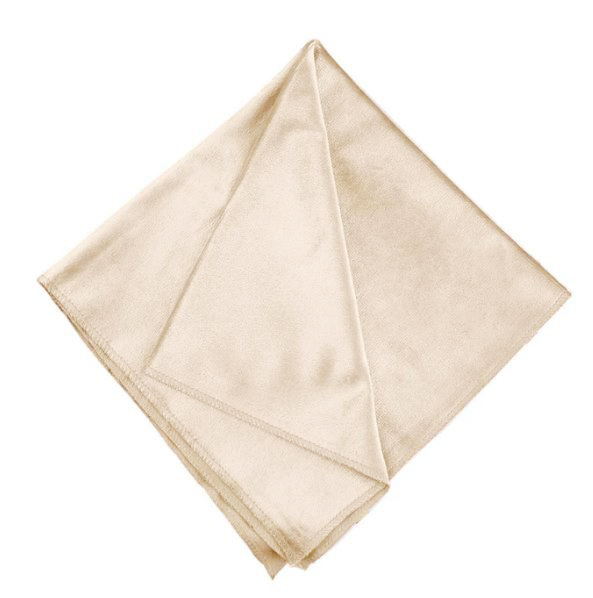 Serviette Samt champagner, creme | mieten | Verleih für Hochzeit, Event, Weihnachtsfeier