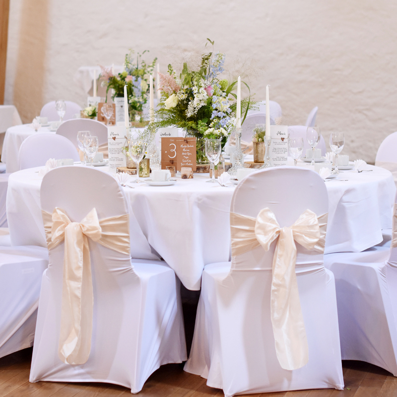 Stuhlhusse weiss flexibel universell modern für Stühle Stretch mieten Verleih Hochzeit Event_216