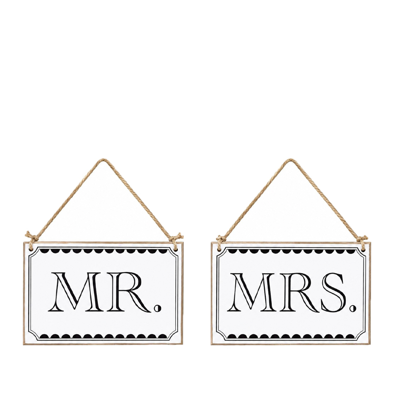 Mr & Mrs Schild zum Hängen mieten