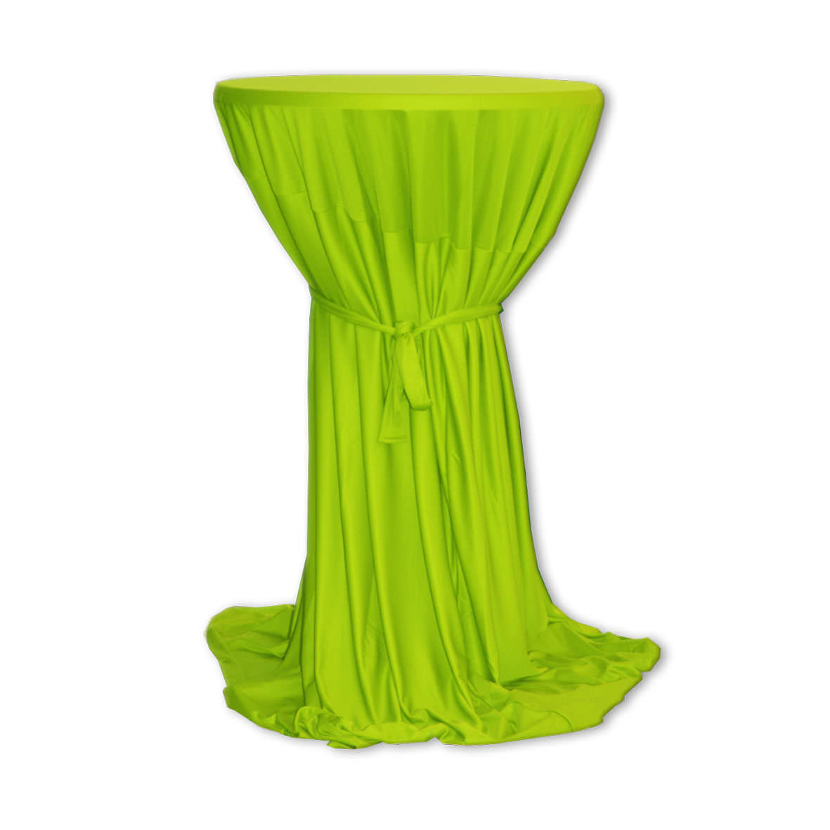 Stehtischhusse Polyester apfelgrün mieten Verleih Hochzeit Event Feier