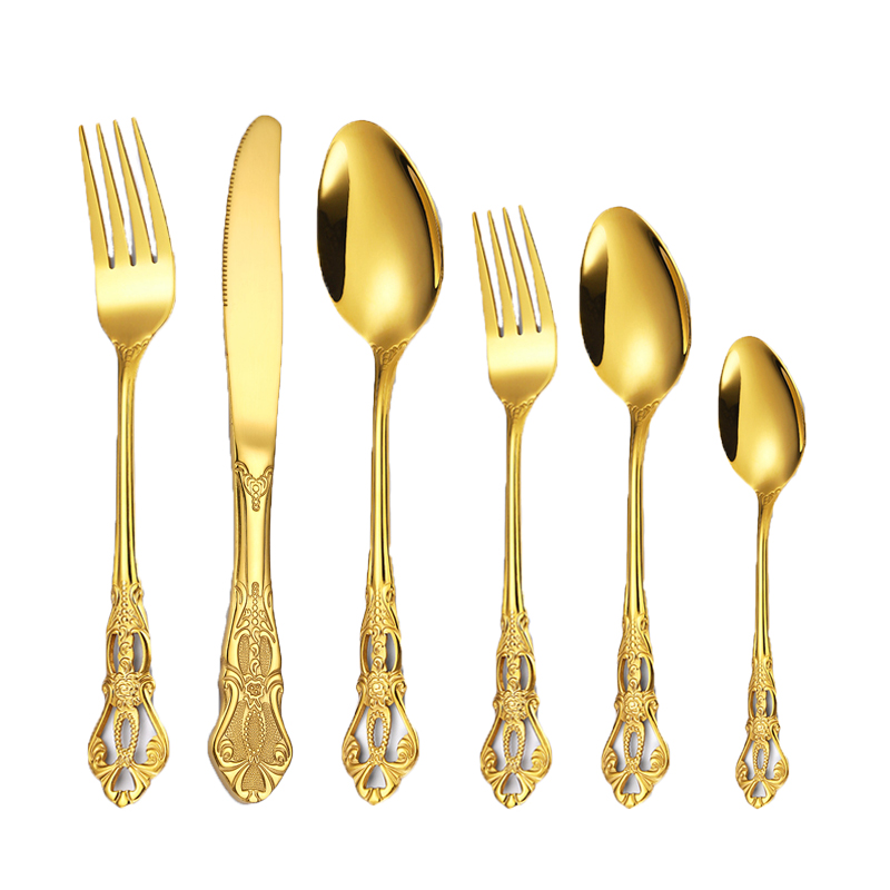 Besteck_vintage_antik_ornamente_Gabel_Messer_Loeffel_Dessertgabel_Dessertloeffel_Kaffeeloeffel_Vintage_Antik_gold_glanz_Set_6-teilig_mieten_Verleih_Hochzeit_Event_Fest_Firmenfeier_Geburtstag_1