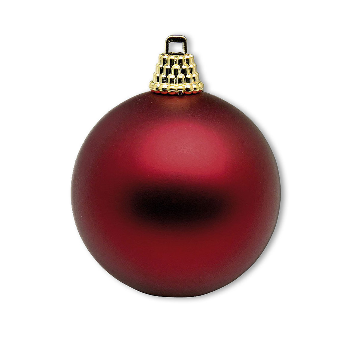 Weihnachskugel | Kunststoff rot matt | Verleih Deko Weihnachtsfeier [mieten]