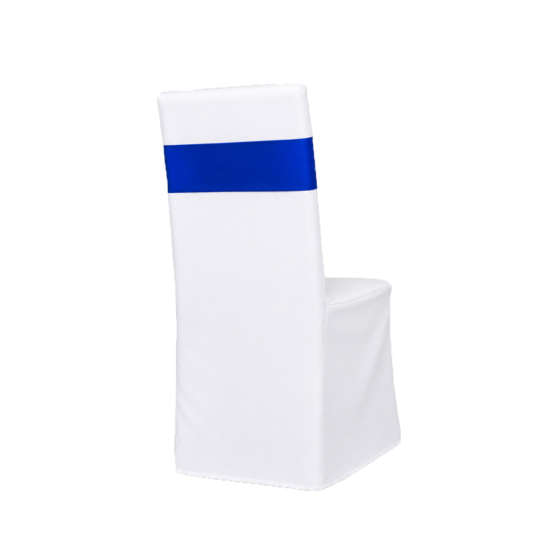 Schleifenband aus Stretch 10cm in royalblau zur Miete für Hochzeiten