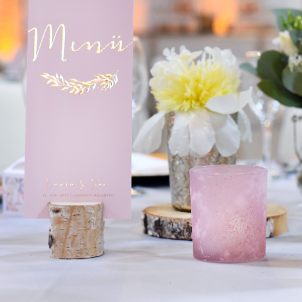 Vase/ Teelichthalter Pinky rosa mieten Tischdeko Hochzeit, Feier_3