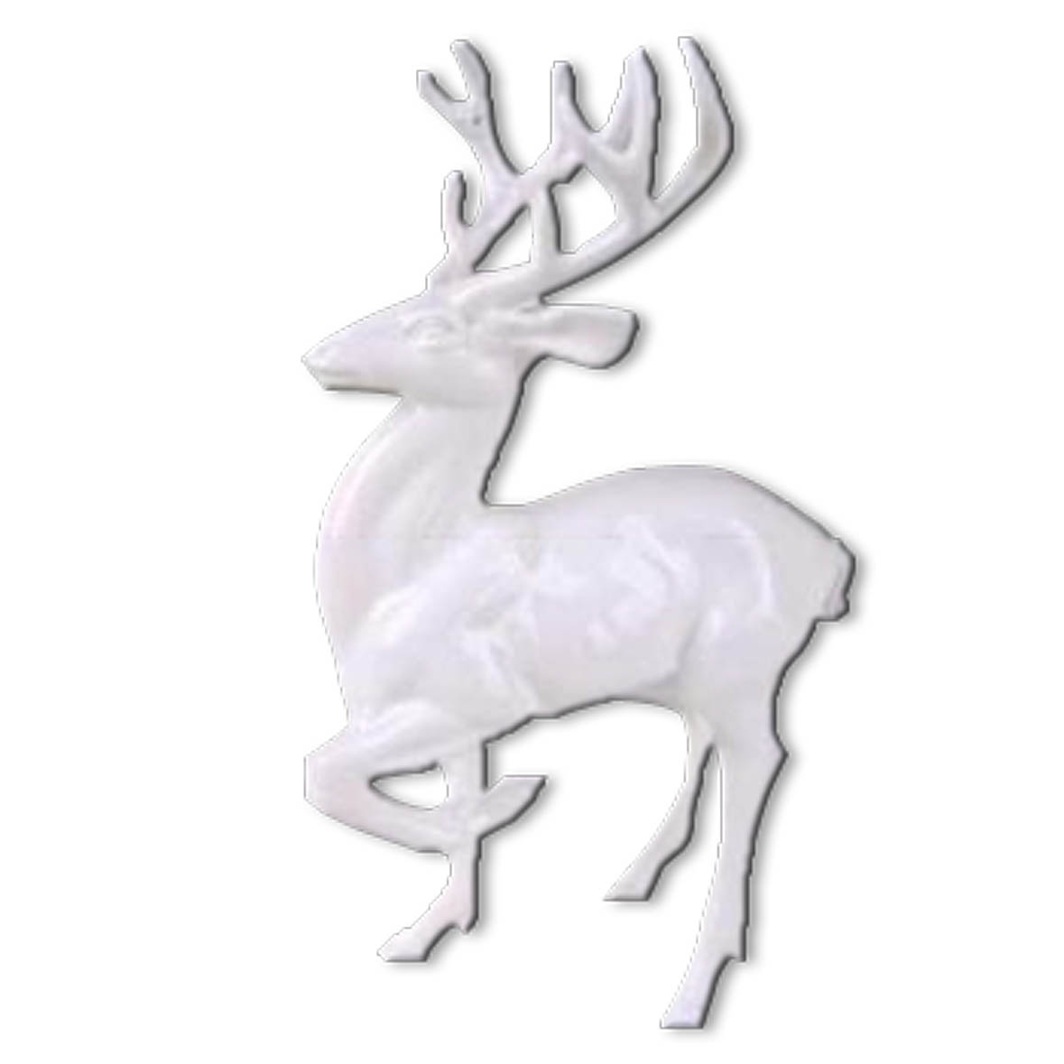 Hirsch weiss | 18cm | zum Stellen | Verleih Tischdeko Weihnachtsfeier [mieten]