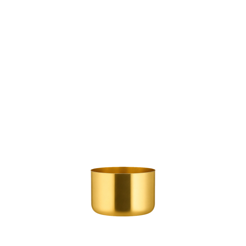 Kerzenschale Kerzenhalter Metall gold für Stumpenkerzen mieten Hochzeit, Feier, Event