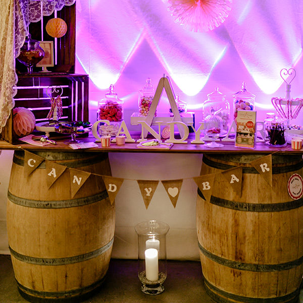 Candybar Saltybar Weinfässer Tisch mieten Hochzeit, Feier, Geburtstag, Veranstaltung_2