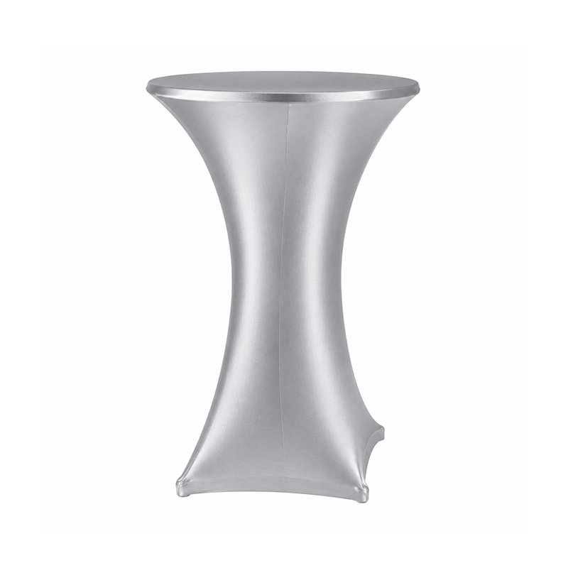 Stehtischhusse Stretch silber mieten | Verleih Hochzeit Event Feier Firmenfest