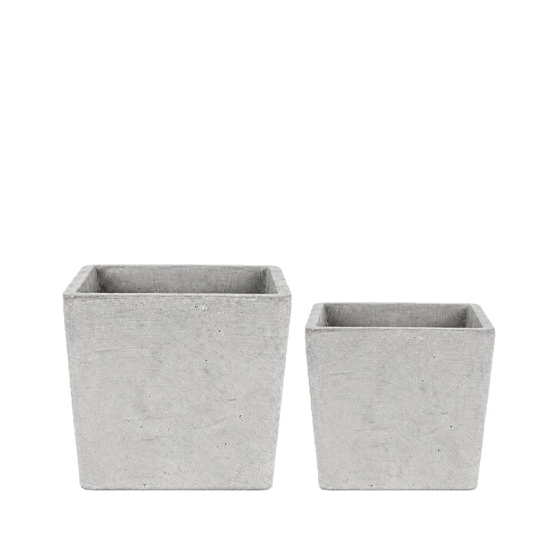 Vase Würfelvase Beton grau mieten Hochzeit, Event, Feier