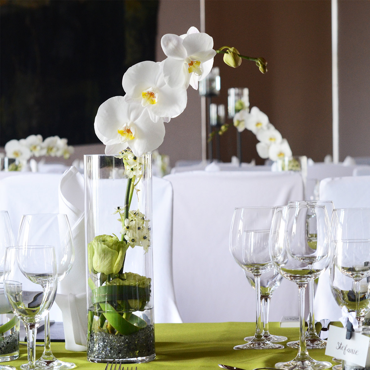 Vase Zylinder Glas klar mieten für Hochzeit, Geburtstag und Firmen Veranstaltung_3