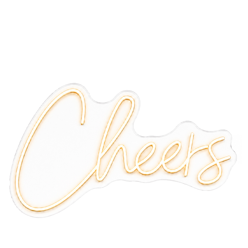 LED Schriftzug LED Sign Cheers mieten für Hochzeitsdekoration und Bar, Trauung