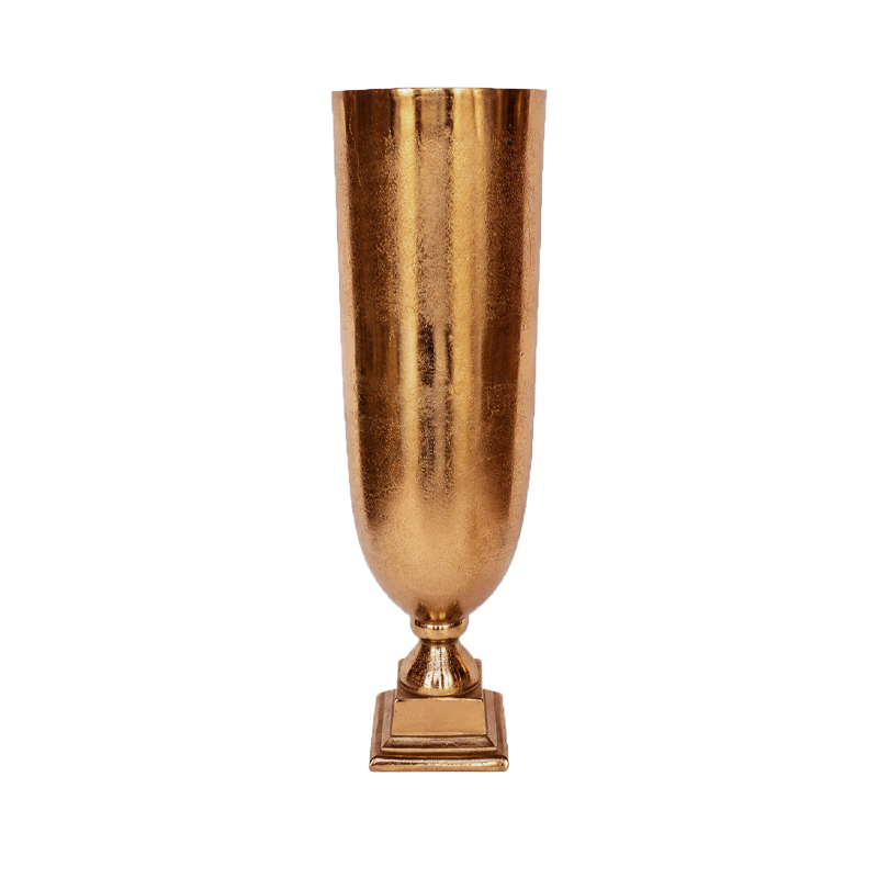 Pokalvase kupfer | roségold hoch Metall mieten Hochzeit, Trauung, Veranstaltung