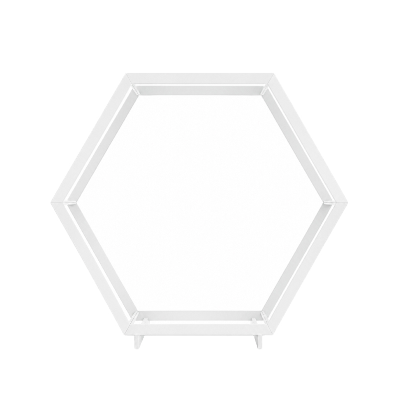 Traubogen_Backdrop_Hexagon_sechseck_Holz_weiss_Hochzeit_Freie_Trauung_mieten_2