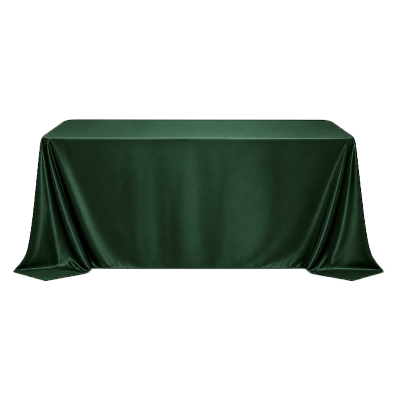 Tischdecke_Lamour_Satin_rechteckig_230x395cm_bodenlang_forestgreen_emerald_mieten_I_Verleih_Hochzeit_Feier_Event_Geburtstag_Catering_Firmenevent