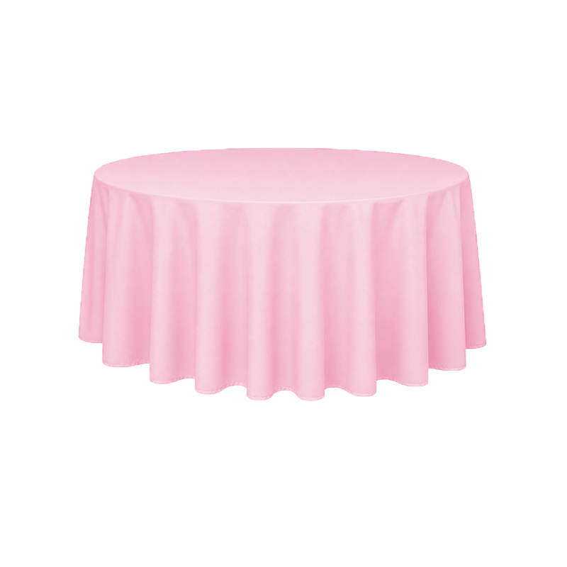 Tischdecke_Polyester_rund_275cm_rosa_mieten_I_Verleih_Hochzeit_Feier_Event_Geburtstag_Catering_Firmenevent