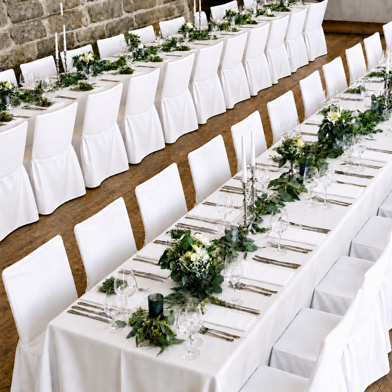 Stuhlhusse weiss exklusiv für Stapelstühle, Hallenstühle | mieten Verleih Hochzeit Event Feier B2B Messe_7
