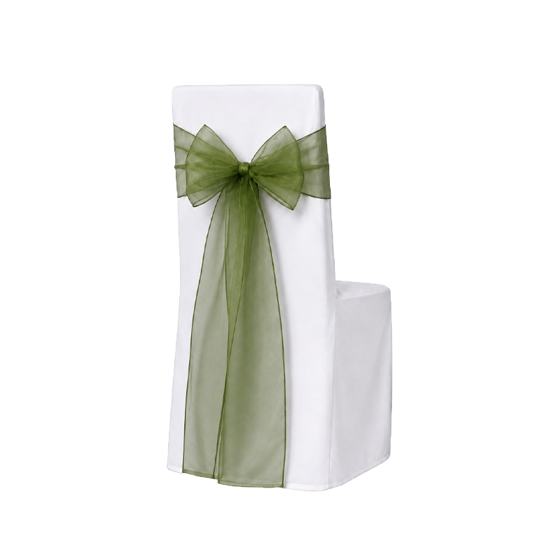 Schleifenband für Stuhlhusse | Organza 275x20cm |  olivgrün | Verleih Hochzeit Veranstaltung Geburtstag