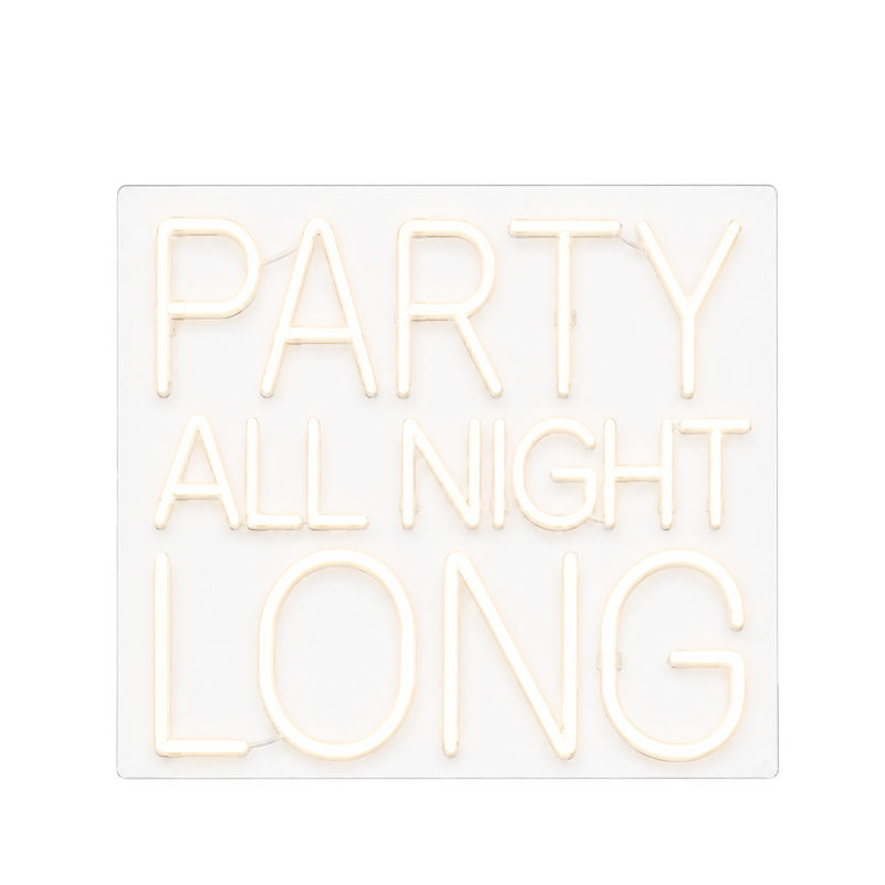 LED Schriftzug LED Sign Party all night long mieten für Hochzeit Event Feier Geburtstag Deko