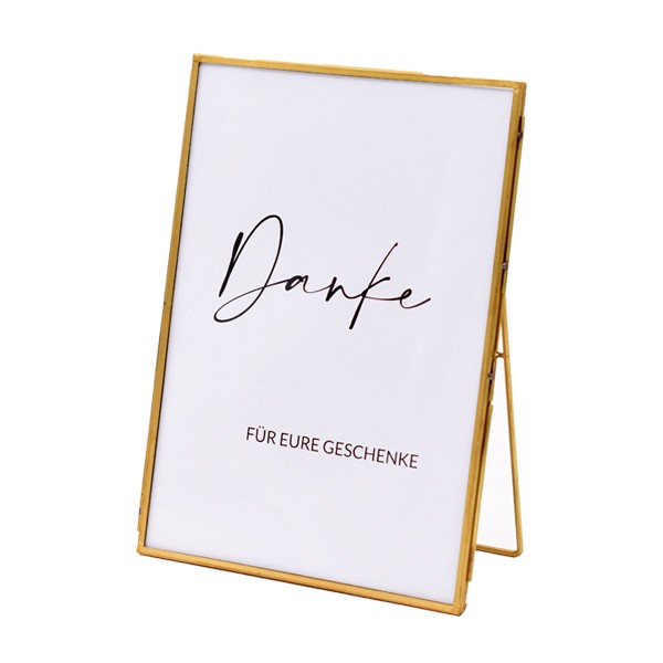 Bilderrahmen Danke Schild Geschenketisch mieten für Hochzeit und Event