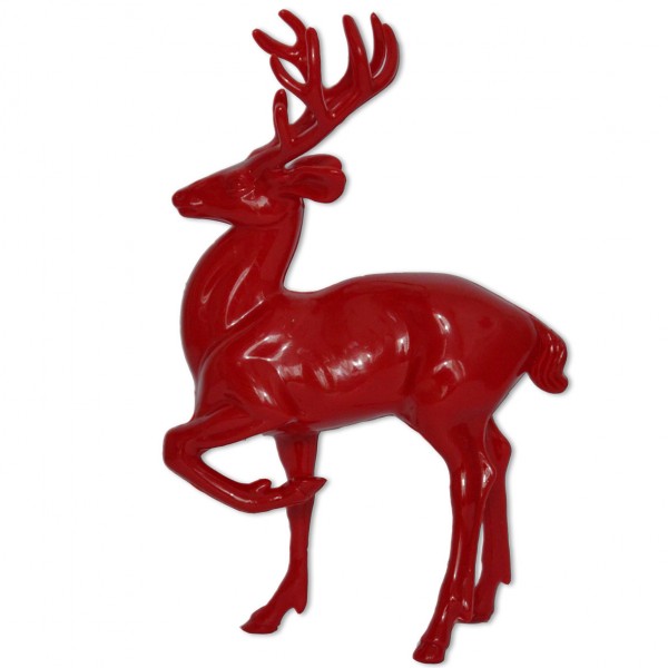 Hirsch rot | 18cm | zum Stellen | Verleih Tischdekoration Weihnachtsfeier [mieten]