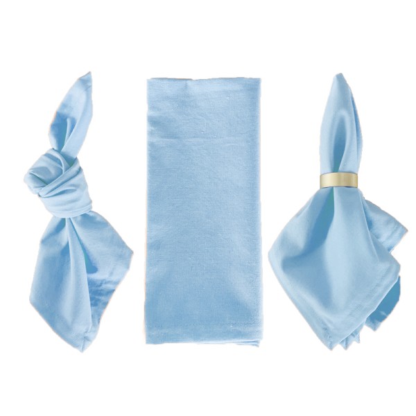 Serviette Leine hellblau mieten | Verleih für Hochzeit, Feier, Geburstag, Event